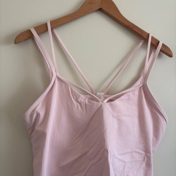 Lululemon Athletic Align Strappy Ribbed Tank Top Light Pink Women’s Size 12 - Picture 3 of 7